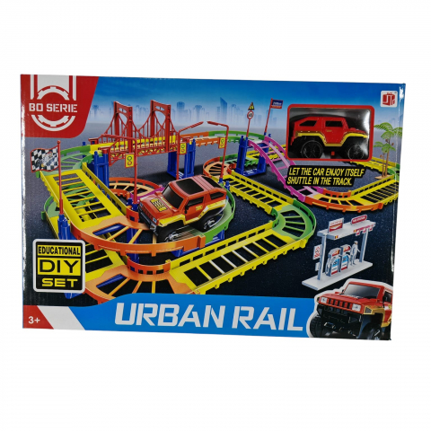 Jucarii constructii angro - Set Urban Rail - Circuit Interactiv cu Mașinuță Inclusă - Distracție și Creativitate pentru Copii - Vânzare Engros