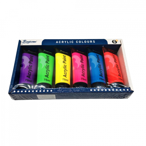 Set Vopsea Acrilică Boyixuan – Cod NC 325 – 6 Culori x 75 ml – Vânzare Engros [1]