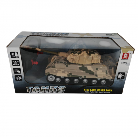 Jucarii in aer liber angro - Tank cu Radiocomandă 27 MHz - Model pentru Copii 3+ Ani, cu Design Realist - Vânzare Engros