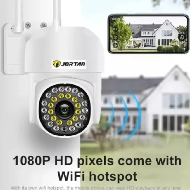 Pachet 2 x Cameră de Supraveghere Jortan WiFi HD cu Viziune Infraroșu și Protecție Avansată IP66 [12]
