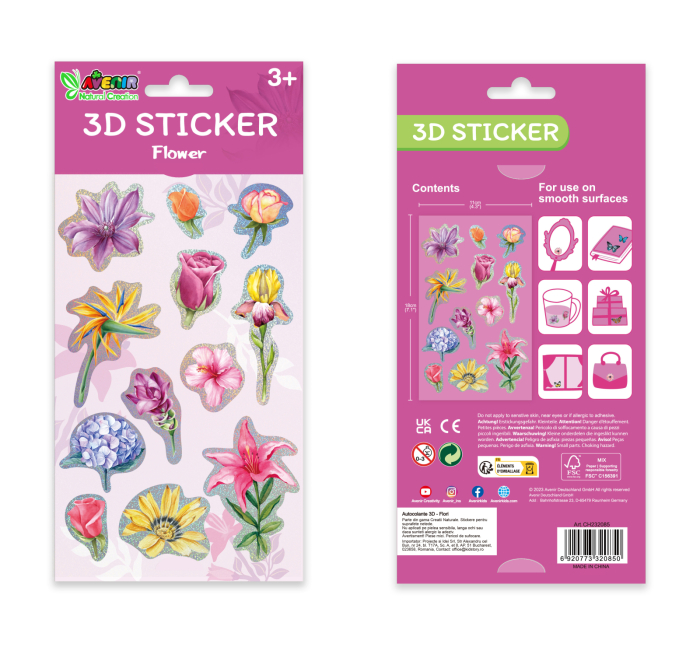 Abtibilduri 3D - Flori, colectia Creatii Naturale - Avenir - BazaRapid.ro [4]