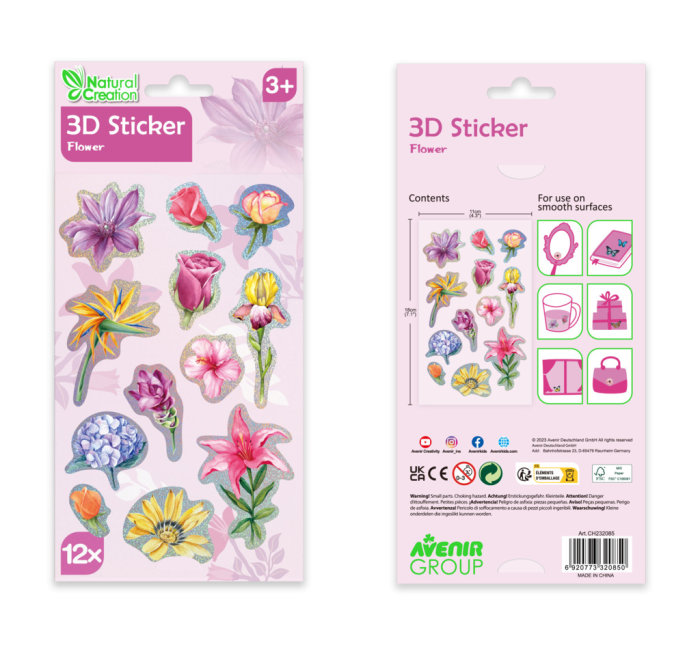 Abtibilduri 3D - Flori, colectia Creatii Naturale - Avenir - BazaRapid.ro [2]