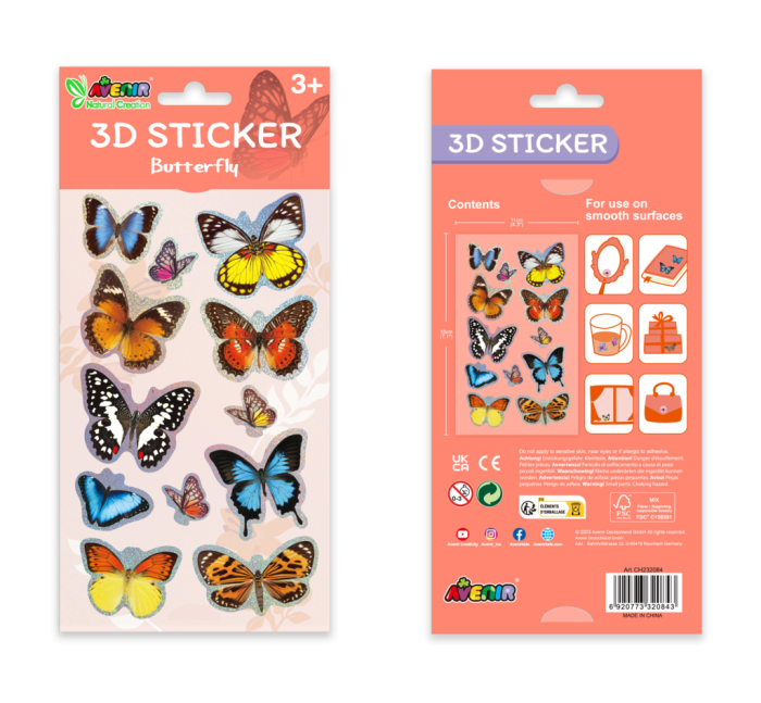 Abtibilduri 3D - Fluturi, colectia Creatii Naturale - Avenir - BazaRapid.ro [2]