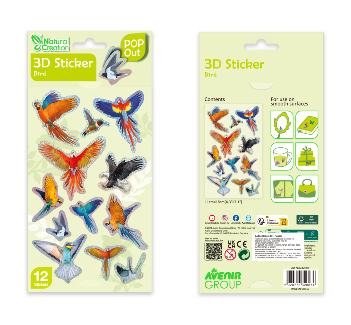 Abtibilduri 3D - Pasari, colectia Creatii Naturale - Avenir - BazaRapid.ro [6]