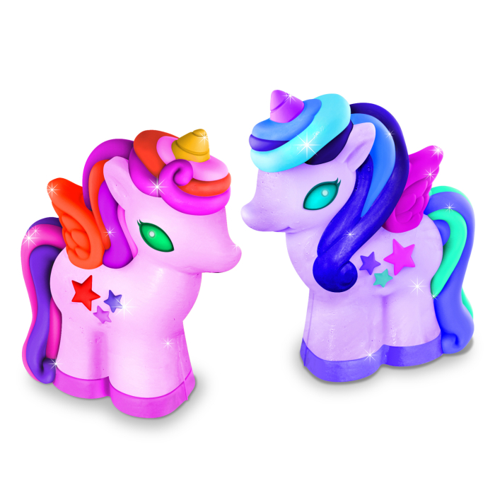 Atelier creativ 3D Modeleaza si picteaza - Unicorni cu sclipici - 4M - BazaRapid.ro [2]