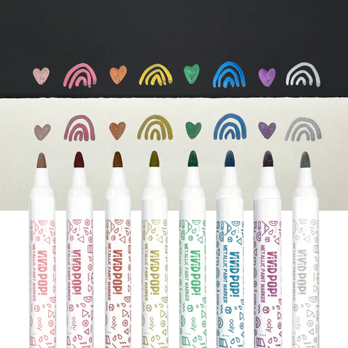 Carioci cu vopsea Vivid Pop! - set de 8, metalic - Ooly - BazaRapid.ro [3]
