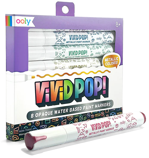 Carioci cu vopsea Vivid Pop! - set de 8, metalic - Ooly - BazaRapid.ro [2]