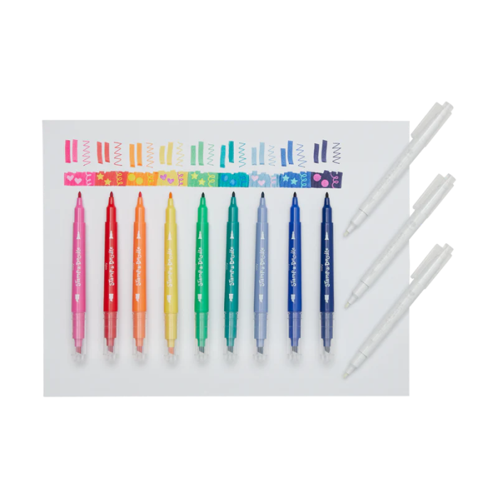 Carioci duble cu stampile Stamp-A-Doodle - set de 9 culori si 3 care schimba culoarea - Ooly - BazaRapid.ro [3]