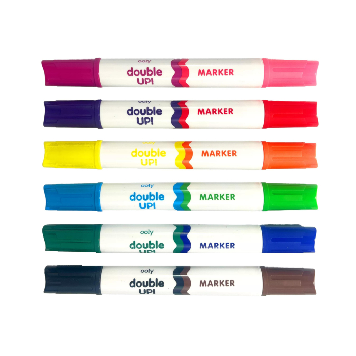Carioci duble lavabile Double Up! - set de 6 carioci, 12 culori - Ooly - BazaRapid.ro [2]