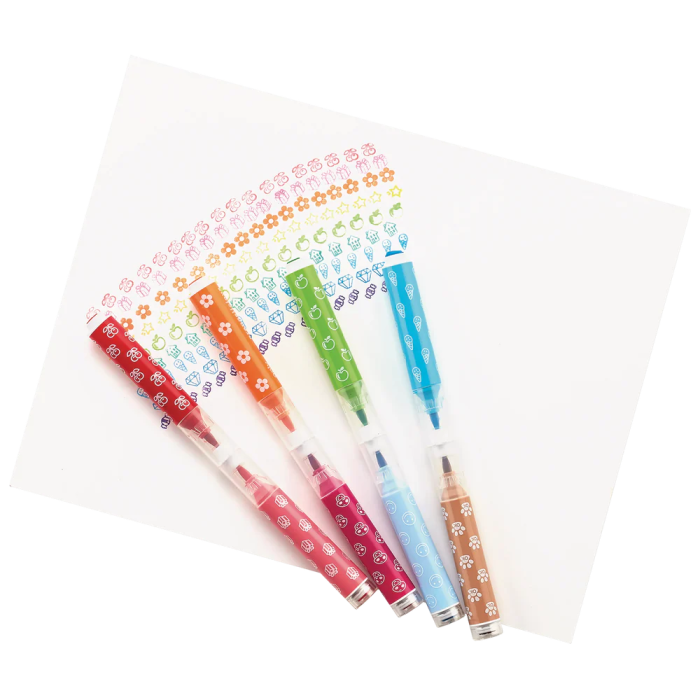Carioci lavabile duble cu stampile Stampables- Set de 18 - Ooly - BazaRapid.ro [10]