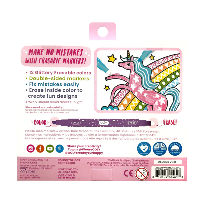 Carioci stralucitoare care se sterg - Make no mistake! - Set de 12 - Ooly - BazaRapid.ro [10]