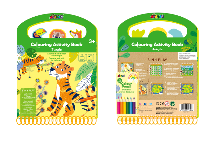 Carte portabila cu activitati de colorat - Jungla - Avenir - BazaRapid.ro [9]
