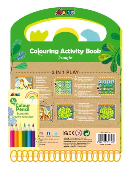 Carte portabila cu activitati de colorat - Jungla - Avenir - BazaRapid.ro [6]