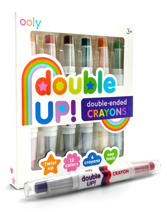 Creioane cerate duble, set de 6, Double up! , 12 culori - Ooly - BazaRapid.ro [2]
