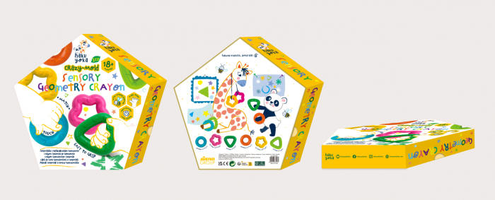 Creioane cerate geometrice Crazy-Mold, set de 6 - Haku Yoka - Avenir - BazaRapid.ro [3]