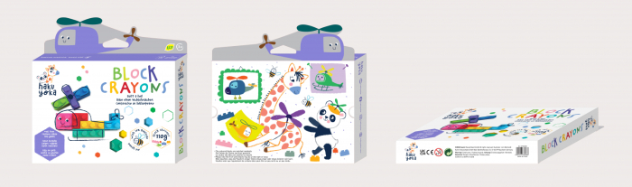 Creioane cerate interconectabile Block Crayons - Elicopter, Haku Yoka - Avenir - BazaRapid.ro [5]