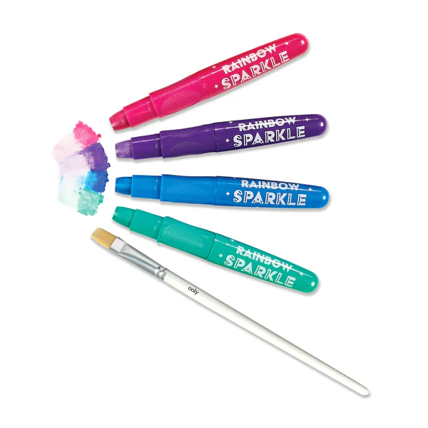 Creioane colorate cu gel acuarela cu sclipici Rainbow Sparkle Metallic - Set de 12 - Ooly - BazaRapid.ro [3]