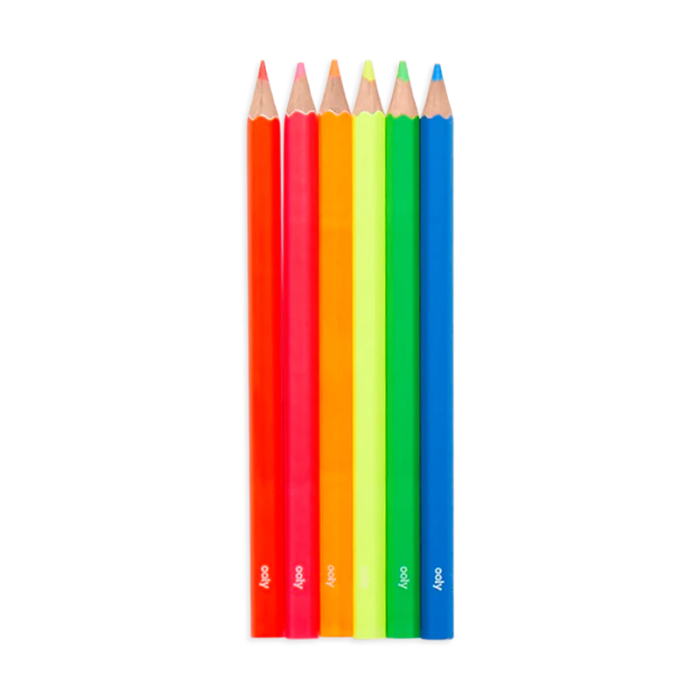 Creioane Colorate Neon Jumbo Brights - set de 6 - Ooly - BazaRapid.ro [2]