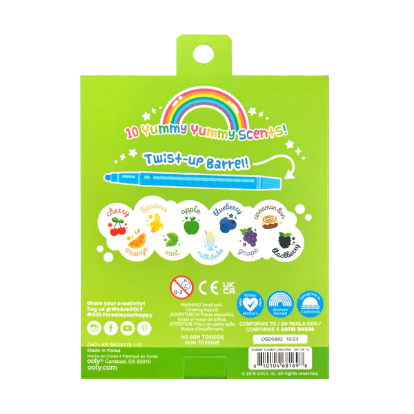 Creioane colorate parfumate rasucibile - Yummy Yummy, set de 10 - Ooly - BazaRapid.ro [2]