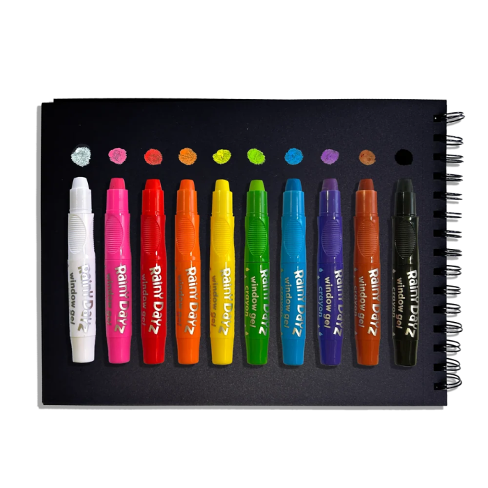 Creioane cu gel pentru geam si sticla, Rainy Dayz, set 10 culori lavabile - Ooly - BazaRapid.ro [4]