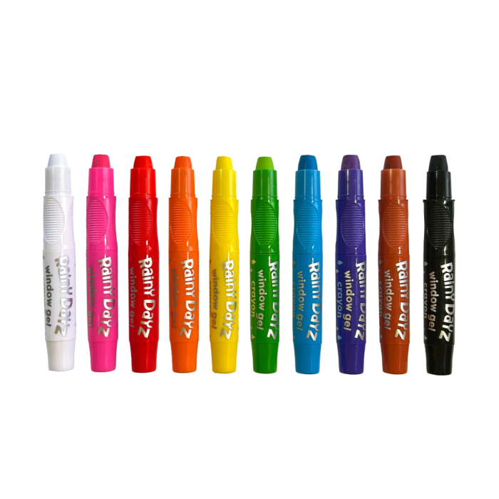 Creioane cu gel pentru geam si sticla, Rainy Dayz, set 10 culori lavabile - Ooly - BazaRapid.ro [3]