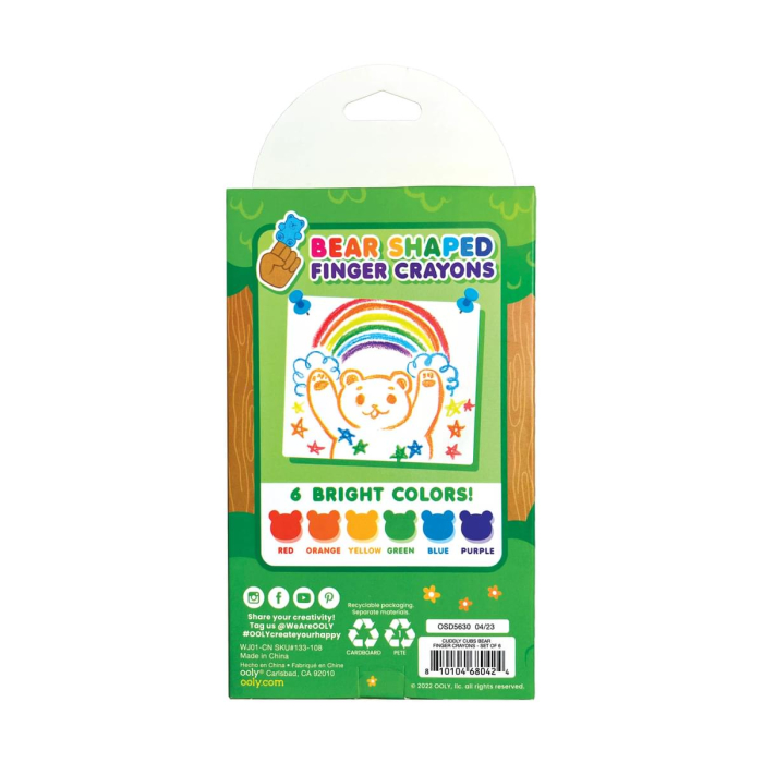 Creioane pentru degete Cuddly Cubs Bear - Set de 6 - Ooly - BazaRapid.ro [6]