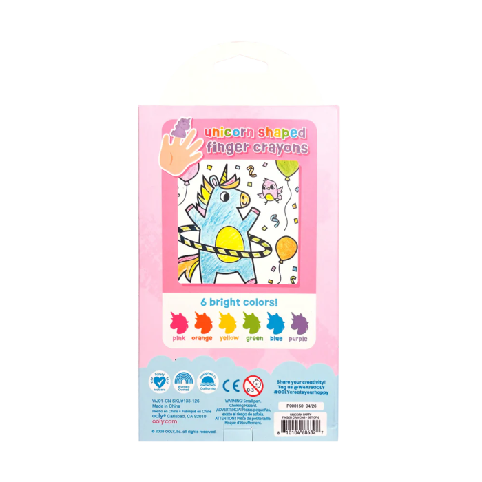 Creioane pentru degete Unicorn Party - Set de 6 - Ooly - BazaRapid.ro [3]