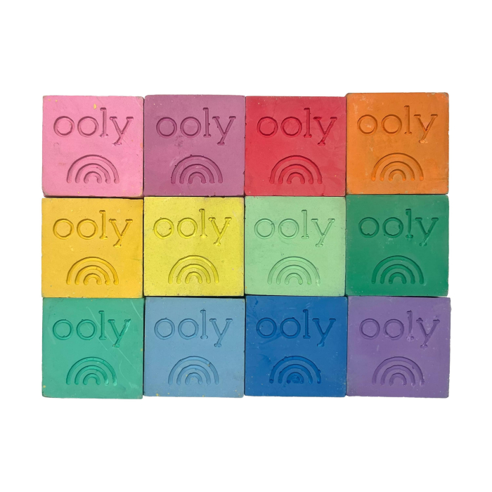 Creta lavabila Chalk-O-Rama, set de 12 cuburi, perfecta pentru desen pe asfalt - Ooly - BazaRapid.ro [2]