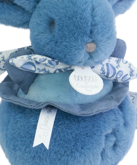 Iepuras muzical Doudou , albastru, 20 cm - Doudou et Compagnie - BazaRapid.ro [3]