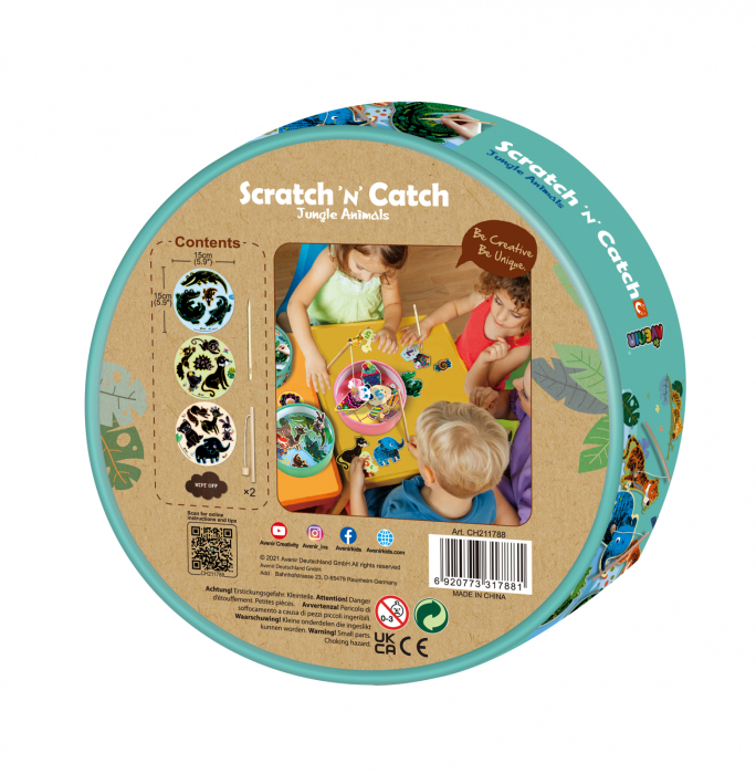 Joc de pescuit 2in1 razuibil - Scratch N Catch- Animale Jungla - Avenir - BazaRapid.ro [3]