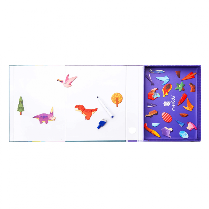 Joc puzzle magnetic de arta si asociere - Lumea dinozaurilor - mierEdu - BazaRapid.ro [6]
