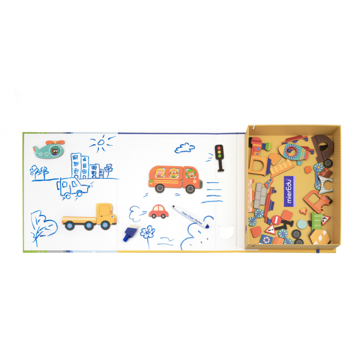 Joc puzzle magnetic de arta si asociere - Vehicule - mierEdu - BazaRapid.ro [3]