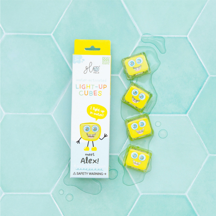 Jucarie senzoriala luminoasa Alex - Glo Cube, galben - Glo Pals - BazaRapid.ro [7]