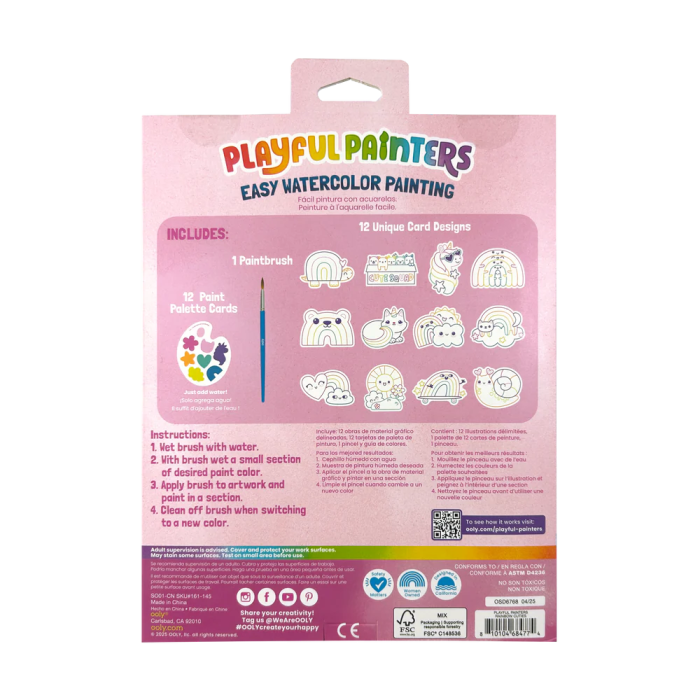 Kit acuarela - Usor de pictat - Curcubeu, Playful Painters - Ooly - BazaRapid.ro [7]