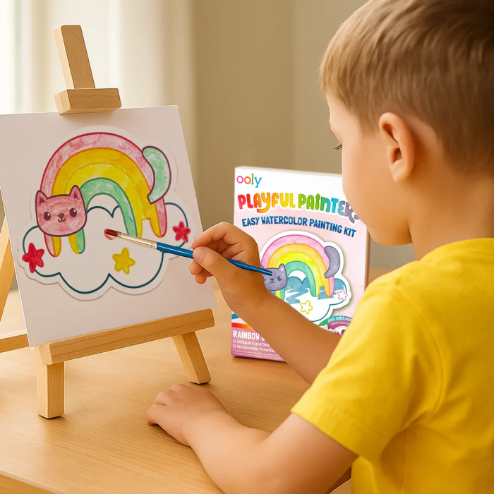 Kit acuarela - Usor de pictat - Curcubeu, Playful Painters - Ooly - BazaRapid.ro [6]