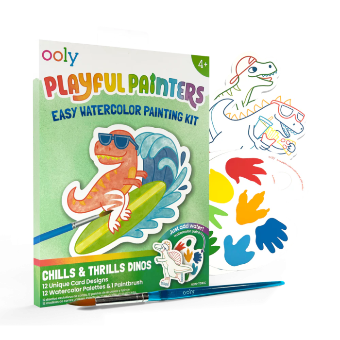 Kit acuarela - Usor de pictat - Dinozauri, Playful Painters - Ooly - BazaRapid.ro [2]