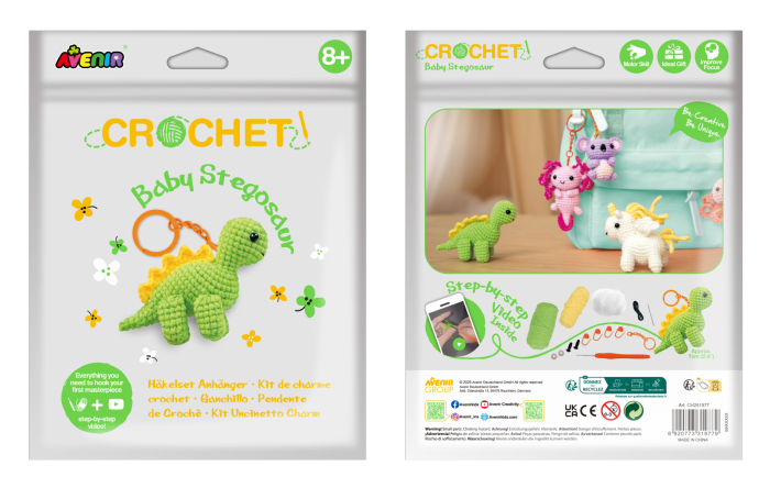 Kit de crosetat pentru copii - Baby Stegosaur - Avenir - BazaRapid.ro [3]