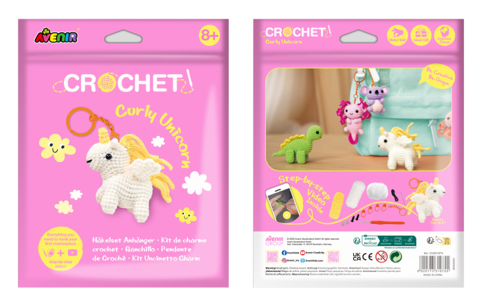 Kit de crosetat pentru copii - Curly Unicorn - Avenir - BazaRapid.ro [3]