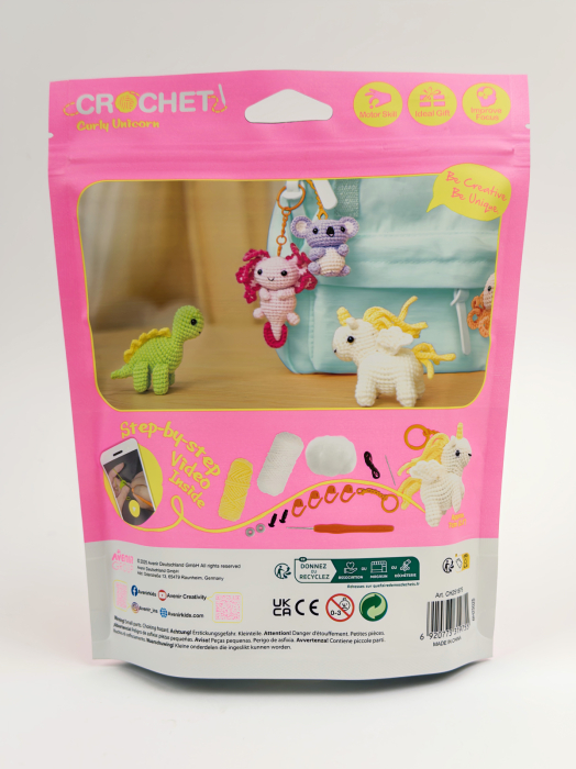 Kit de crosetat pentru copii - Curly Unicorn - Avenir - BazaRapid.ro [2]