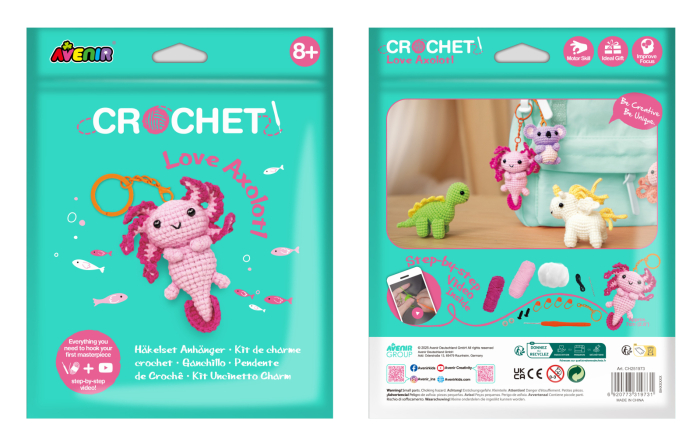 Kit de crosetat pentru copii - Love Axolotl - Avenir - BazaRapid.ro [3]