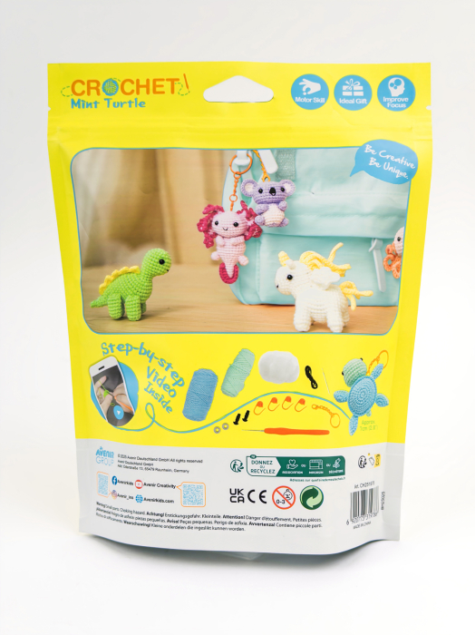 Kit de crosetat pentru copii - Mint Turtle - Avenir - BazaRapid.ro [2]