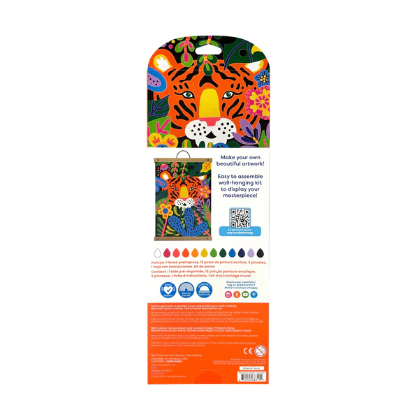 Kit panza canvas - Picteaza pe numere - Tiger Eyes - Ooly - BazaRapid.ro [2]