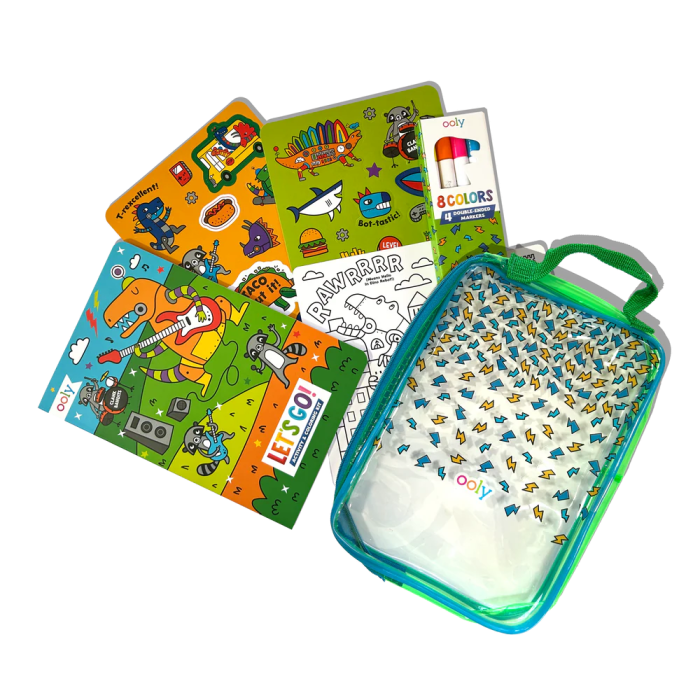 Kit portabil de activitati si colorat - Dinozauri Roboti - Let s Go! Robo Dinos - Ooly - BazaRapid.ro [5]