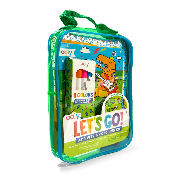 Kit portabil de activitati si colorat - Dinozauri Roboti - Let s Go! Robo Dinos - Ooly - BazaRapid.ro [2]