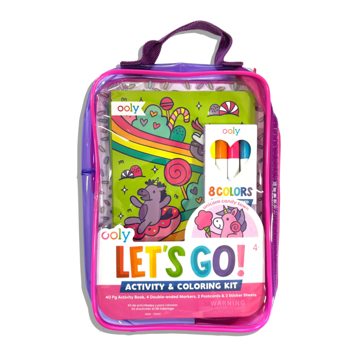 Kit portabil de activitati si colorat - Unicorni - Let s Go! Unicorn Candy Town - Ooly - BazaRapid.ro [1]