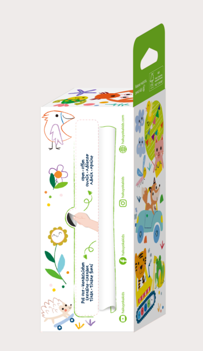 Kit rola de desenat Uneste punctele - 2 m, include 4 creioane colorate cerate, Vehicule - Haku Yoka - Avenir - BazaRapid.ro [10]