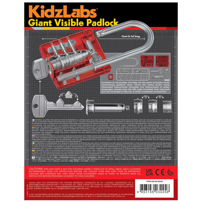 Lacat gigant translucid KidzLabs - 4M - BazaRapid.ro [4]