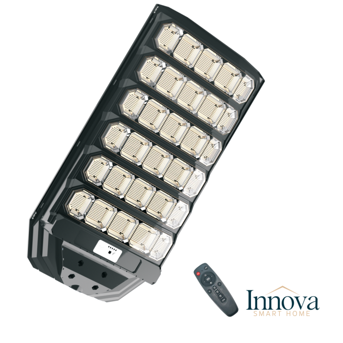 Lampa Solara Stradala Polaris Innova 1600W - LED 120 000 lm, Senzor Lumina/Miscare si Telecomanda, IP66 & Suport Prindere+Cadou Surpriza [2]