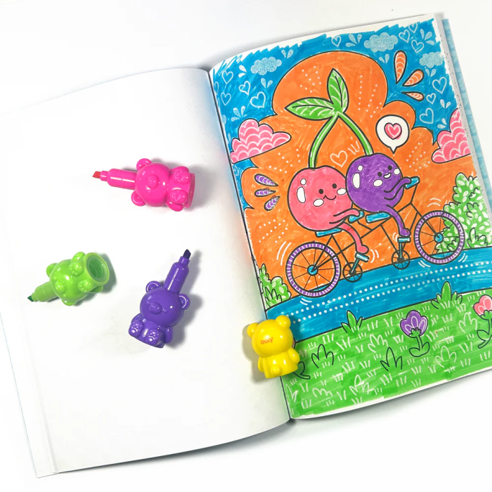 Markere intercalabile Ursuleti - set 5 culori neon - Bear Besties - Ooly - BazaRapid.ro [6]