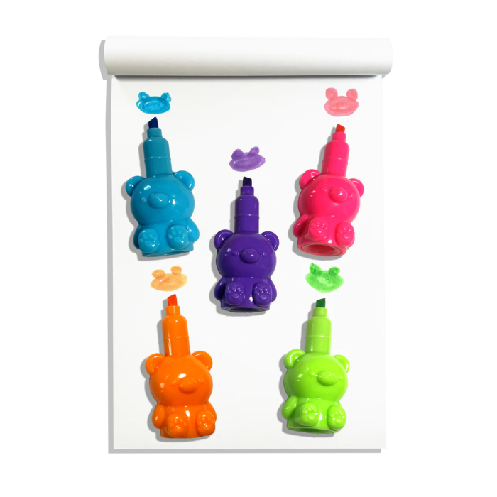 Markere intercalabile Ursuleti - set 5 culori neon - Bear Besties - Ooly - BazaRapid.ro [7]